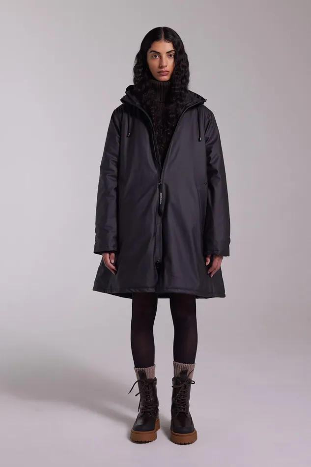 Winter Coats Women Stutterheim Mosebacke Winter Jacket Black