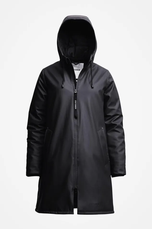 Winter Coats Women Stutterheim Mosebacke Winter Jacket Black