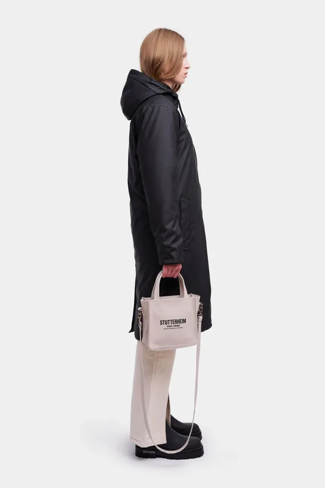 Winter Coats Women Stutterheim Stockholm Long Winter Jacket Black