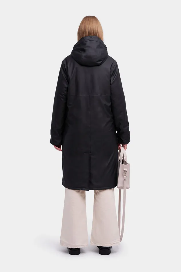 Winter Coats Women Stutterheim Stockholm Long Winter Jacket Black