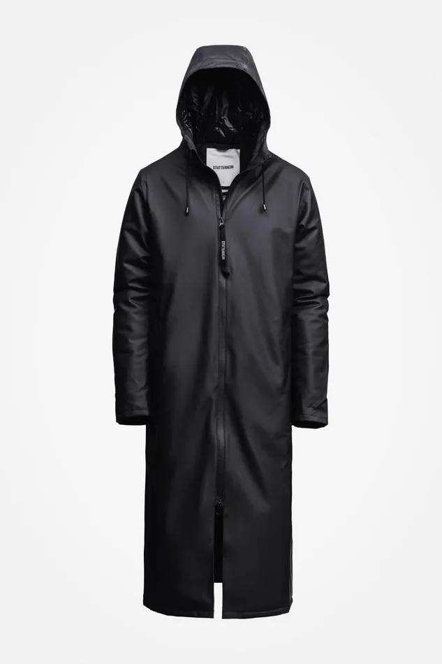 Winter Coats Women Stutterheim Stockholm Long Winter Jacket Black