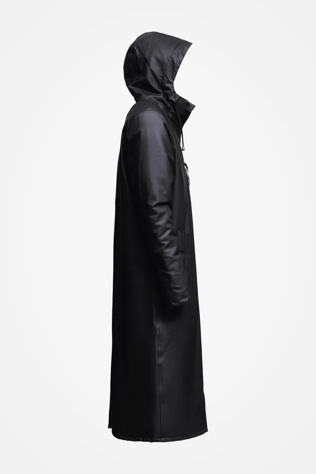 Winter Coats Women Stutterheim Stockholm Long Winter Jacket Black