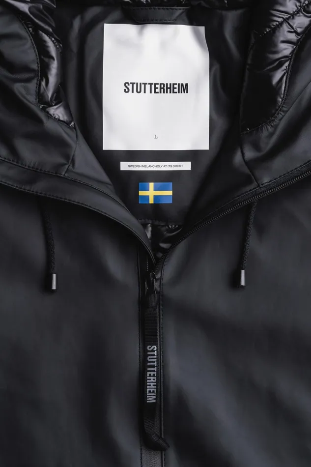 Winter Coats Women Stutterheim Stockholm Long Winter Jacket Black