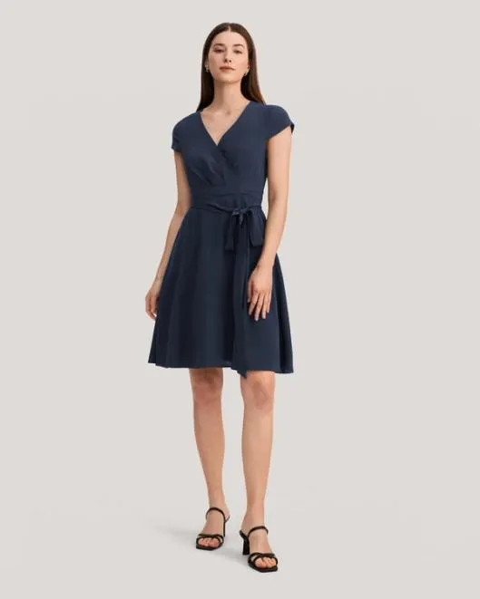 Woman Figure Flattering Silk Wrap Dress US Online Women Jumpsuits Lilysilk Dresses