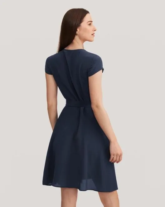 Woman Figure Flattering Silk Wrap Dress US Online Women Jumpsuits Lilysilk Dresses