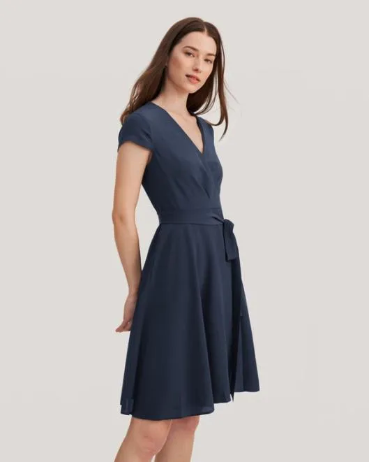 Woman Figure Flattering Silk Wrap Dress US Online Women Jumpsuits Lilysilk Dresses