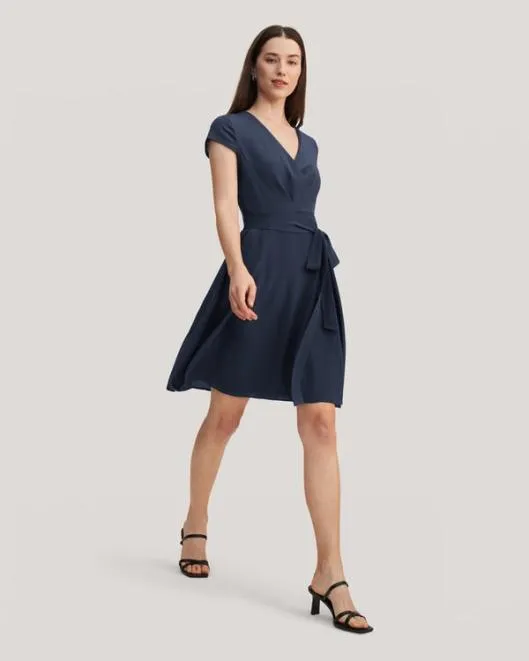 Woman Figure Flattering Silk Wrap Dress US Online Women Jumpsuits Lilysilk Dresses