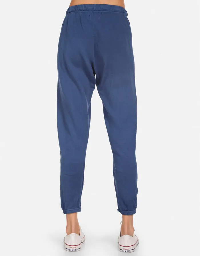 Women039s Alana Crystal Butterfly Denim Navy Lauren Moshi Crop Sweatpants