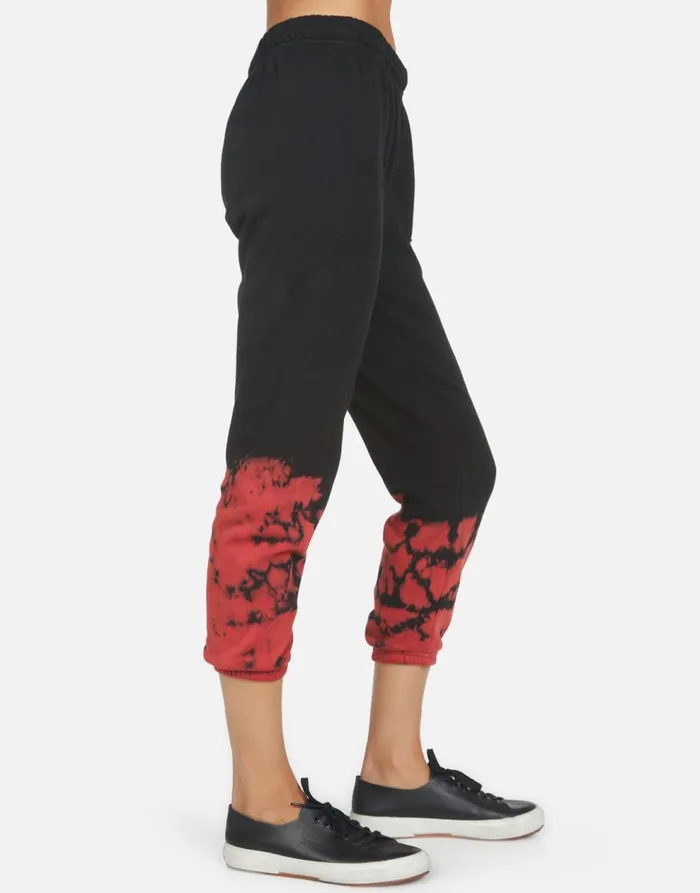 Women039s Alana Tiger Tongue Black Lauren Moshi Crop Sweatpants