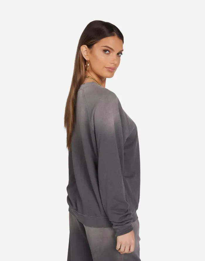 Women039s Anela Neon Poison Skull Lt Onyx Ombre Lauren Moshi Long Sleeve