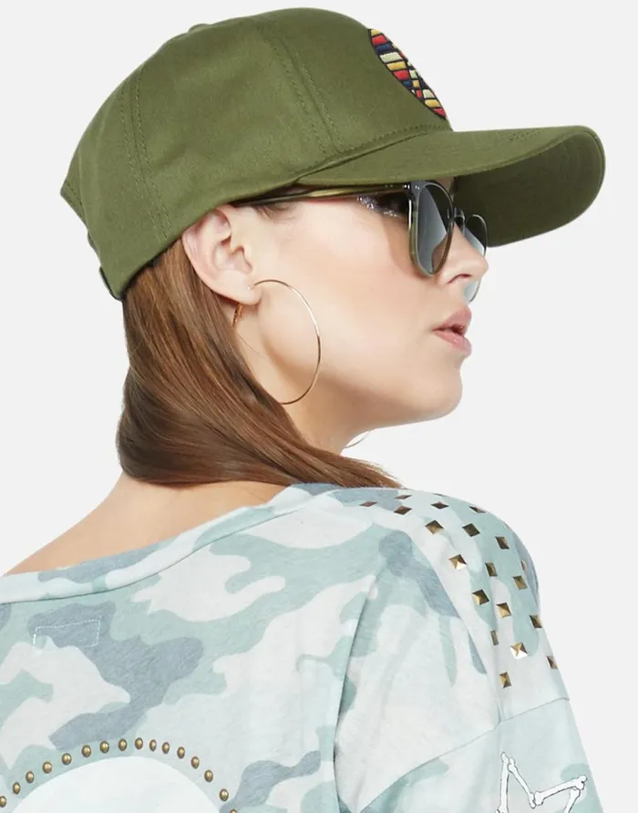 Women039s Bay Rainbow Stripe Peace Military Lauren Moshi Hats