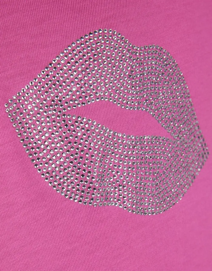 Women039s Beatrix Crystal Multi Lips Bright Pink Lauren Moshi Dresses