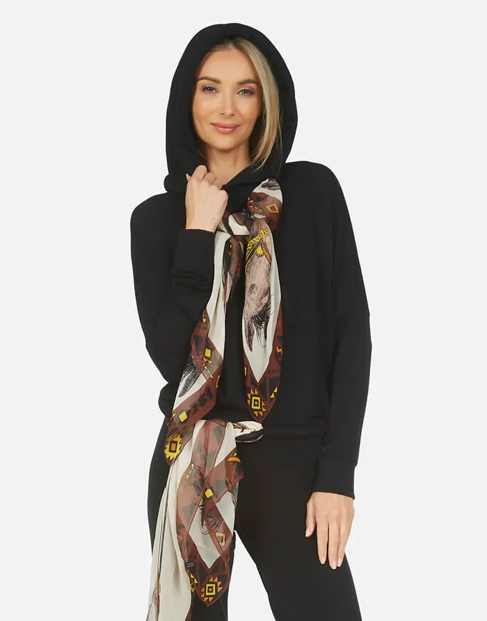 Women039s Belinda Scarf Black Horse Lauren Moshi Hoodies
