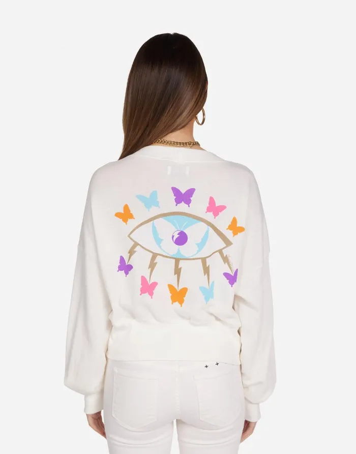 Women039s Camas Butterfly Eye Milk Lauren Moshi Sweaters and Knits