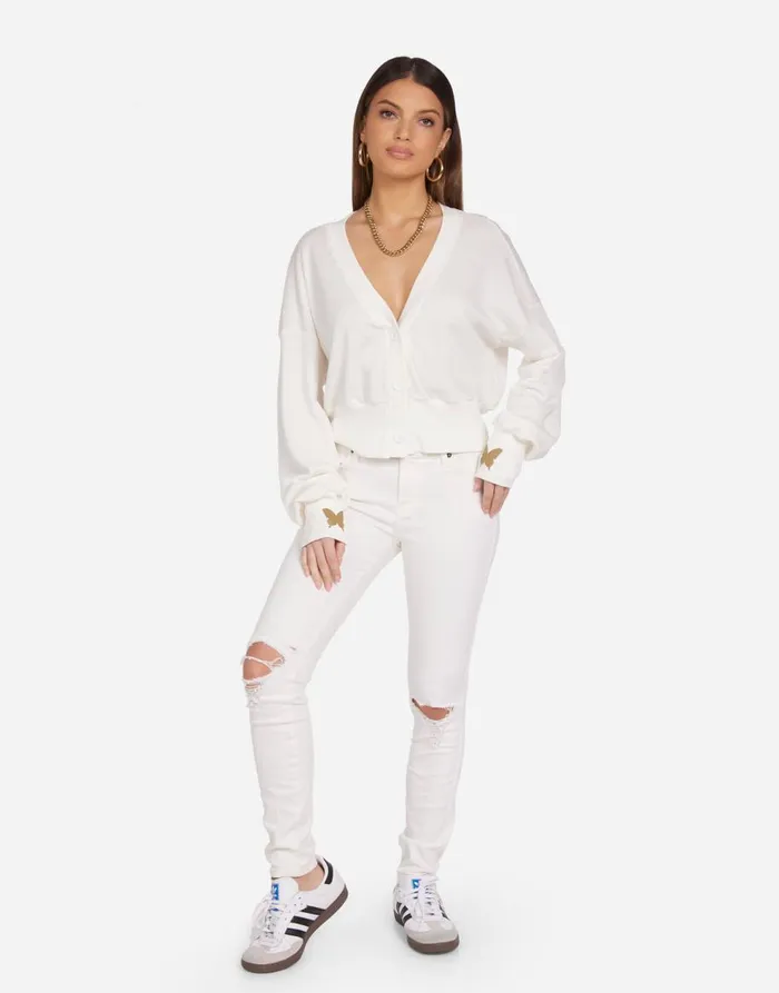 Women039s Camas Butterfly Eye Milk Lauren Moshi Sweaters and Knits