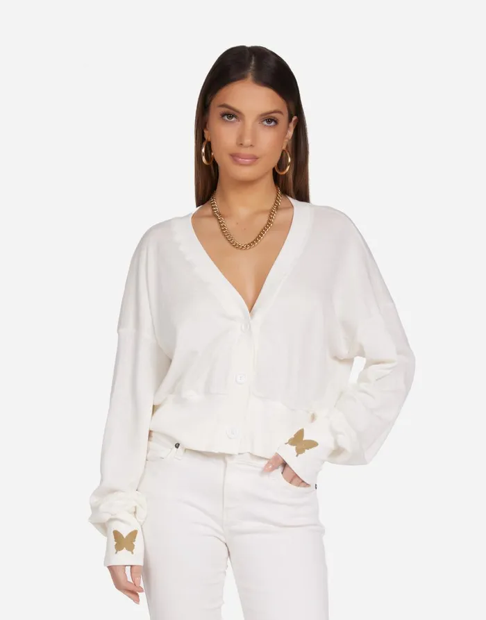 Women039s Camas Butterfly Eye Milk Lauren Moshi Sweaters and Knits