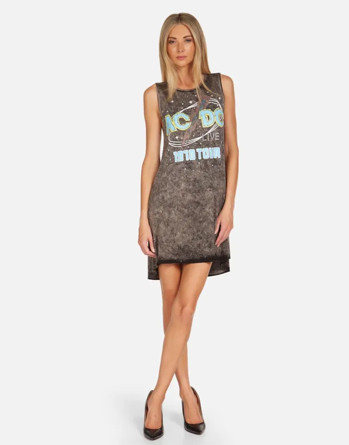 Women039s Deanna ACDC 1978 Tour Black Mineral Lauren Moshi Dresses