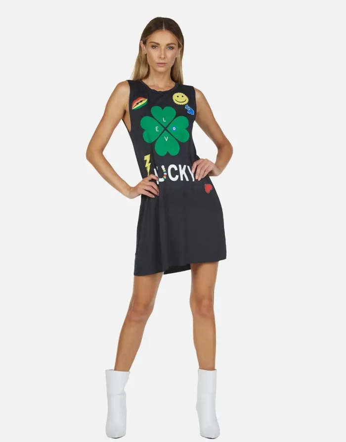 Women039s Deanna Lucky Clover Onyx Lauren Moshi Dresses