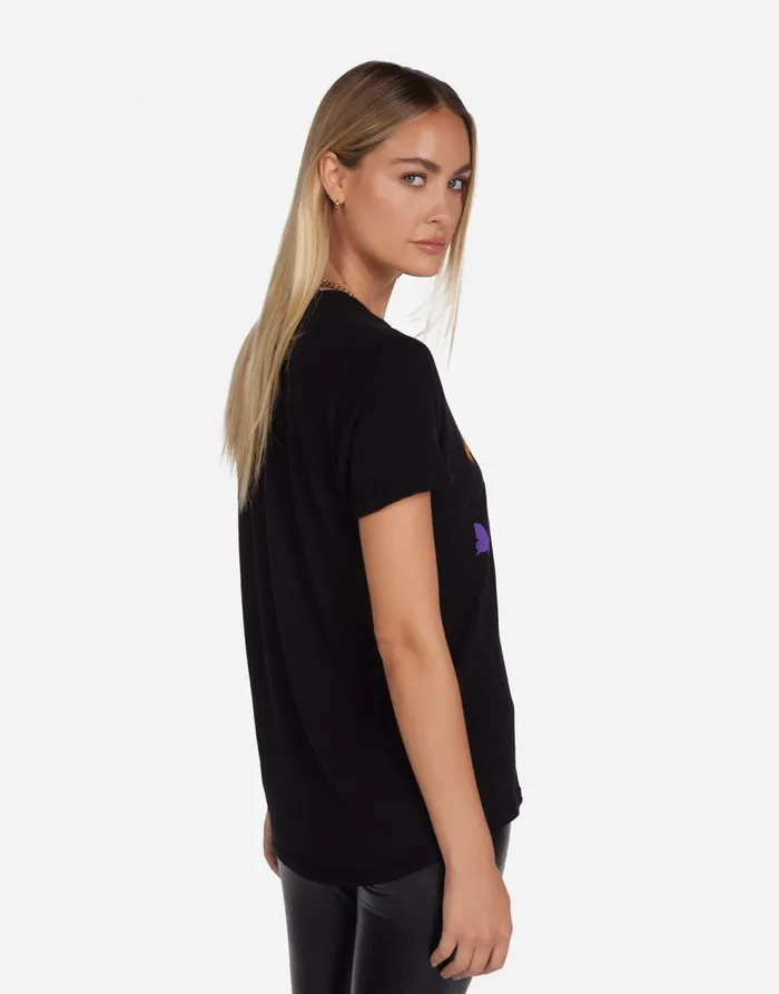 Women039s Edda Butterfly Eye Black Lauren Moshi Short Sleeve