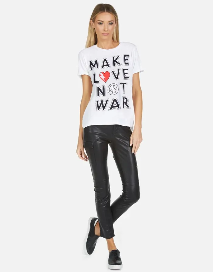 Women039s Edda X Make Love Not War Black Lauren Moshi Short Sleeve
