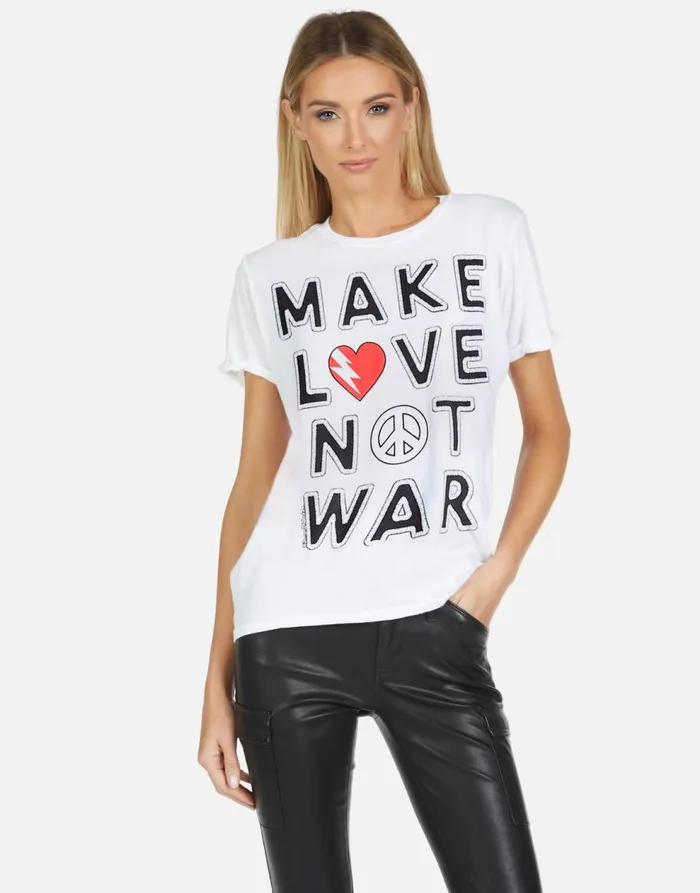 Women039s Edda X Make Love Not War Black Lauren Moshi Short Sleeve