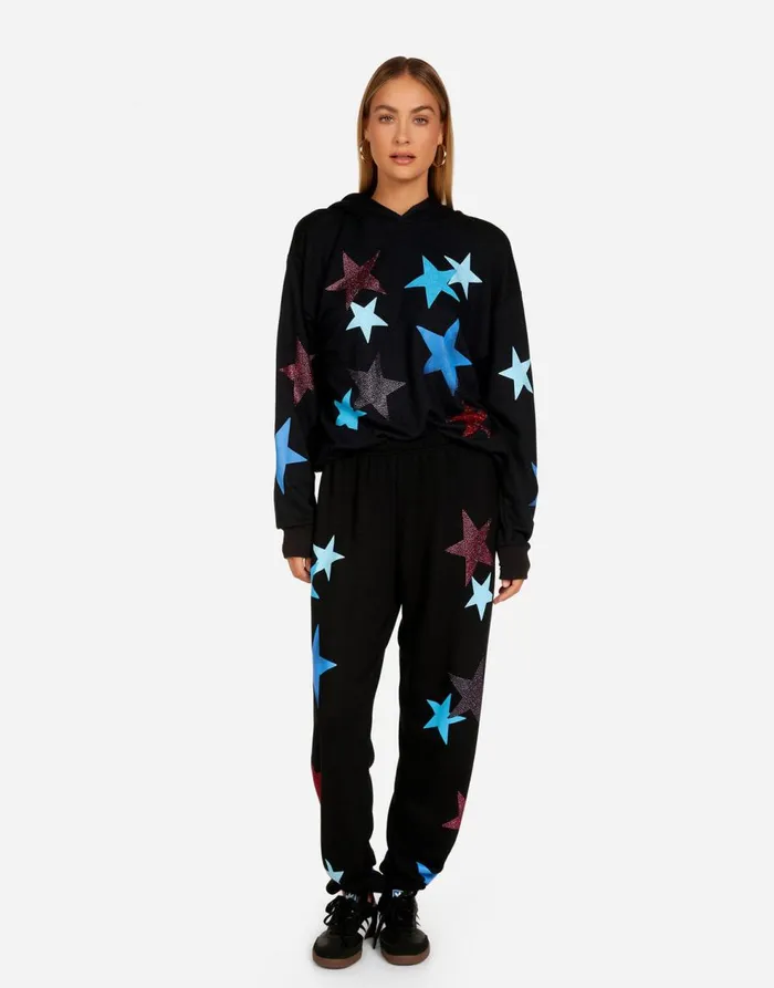 Women039s Harmony Color Crystal Multi Stars Onyx Lauren Moshi Hoodies