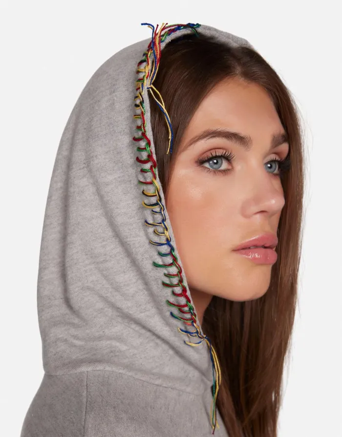 Women039s Harmony Good Luck Bear Heather Grey Lauren Moshi Hoodies