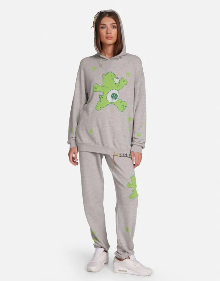 Women039s Harmony Good Luck Bear Heather Grey Lauren Moshi Hoodies