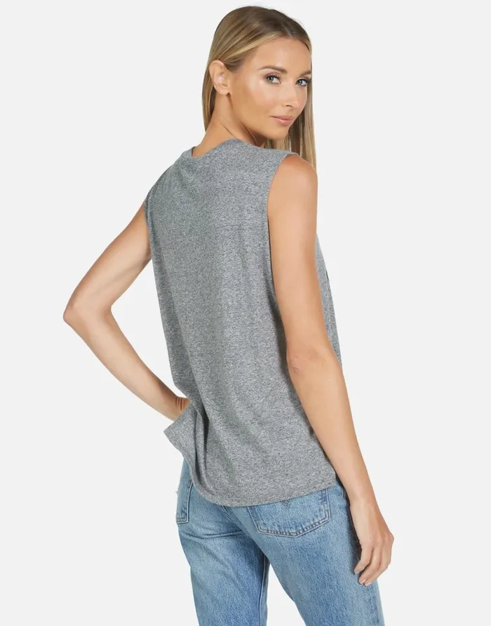 Women039s Kel Cool Skull Heather Grey Lauren Moshi Tanks
