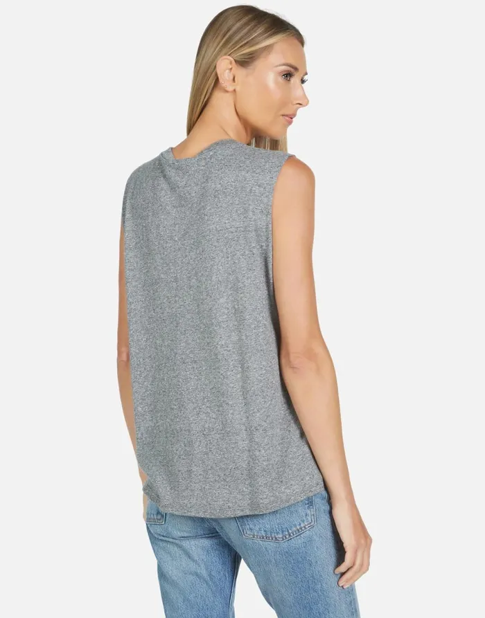 Women039s Kel Cool Skull Heather Grey Lauren Moshi Tanks