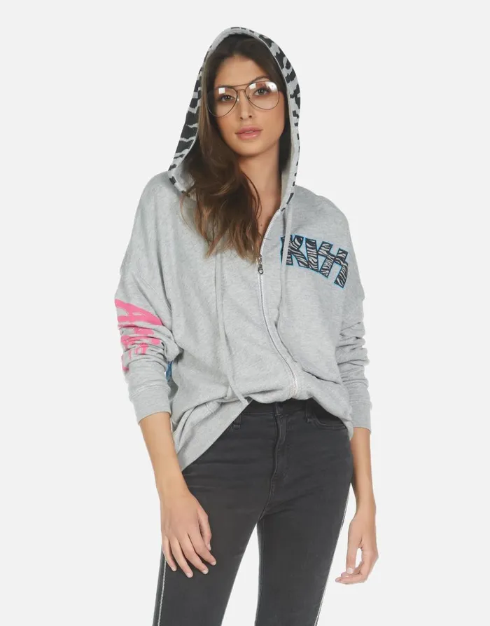 Women039s Koa KISS Animalize Heather Grey Lauren Moshi Hoodies