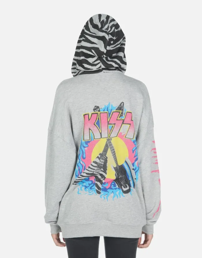 Women039s Koa KISS Animalize Heather Grey Lauren Moshi Hoodies