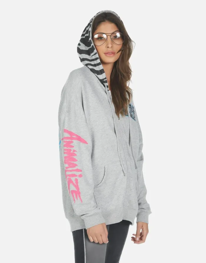 Women039s Koa KISS Animalize Heather Grey Lauren Moshi Hoodies