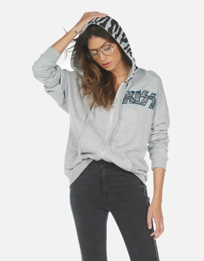 Women039s Koa KISS Animalize Heather Grey Lauren Moshi Hoodies