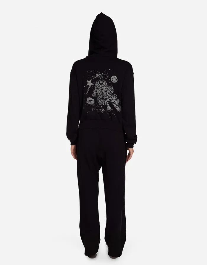 Women039s Lachelle Tiger Elements Black Lauren Moshi Hoodies