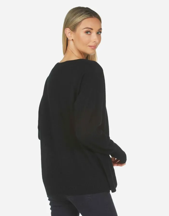 Women039s Ladona X Crystal Butterflies Black Lauren Moshi Long Sleeve