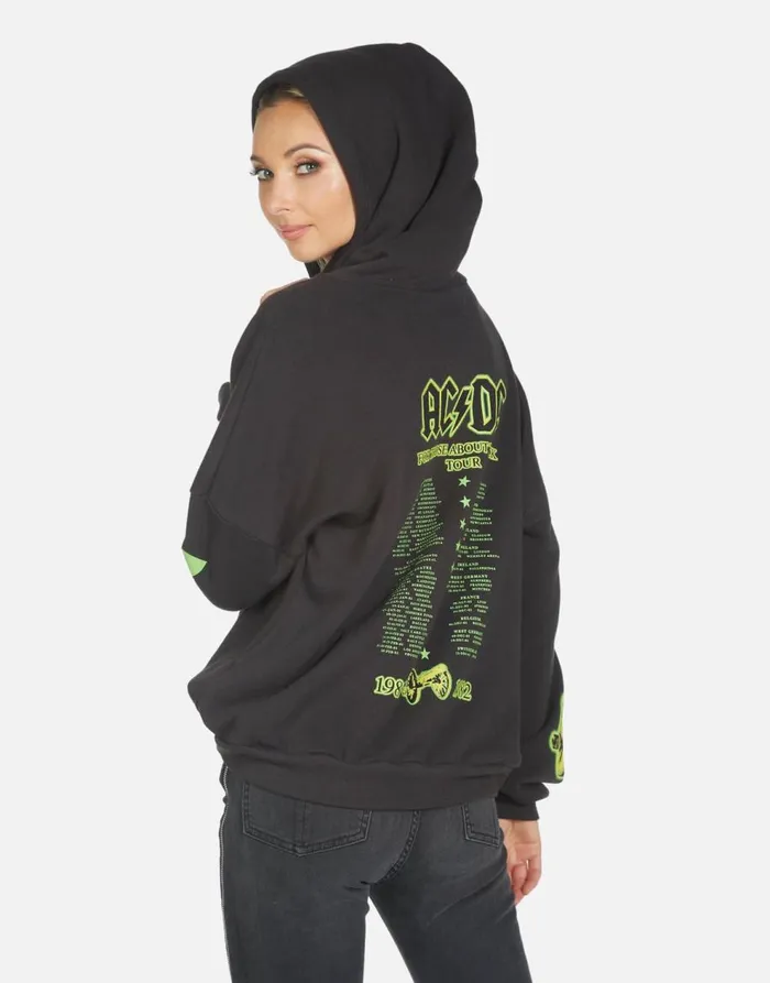 Women039s Lila ACDC Neon Stud Onyx Lauren Moshi Hoodies
