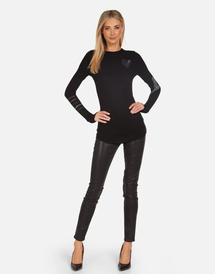 Women039s McKinley Rays Of Love Black Lauren Moshi Long Sleeve