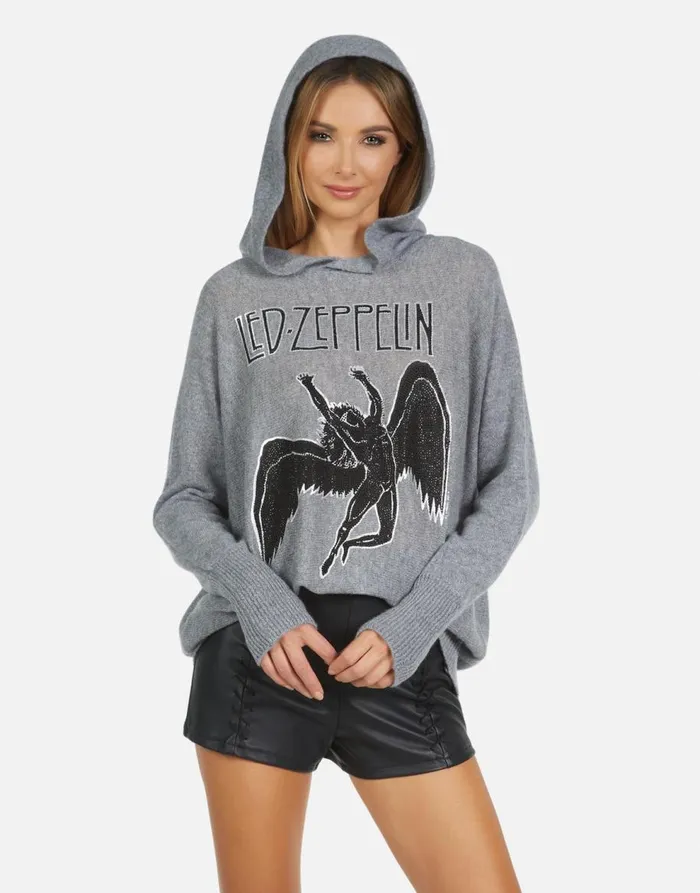 Women039s Namiko Led Zeppelin Outline Charcoal Lauren Moshi Sweaters and Knits