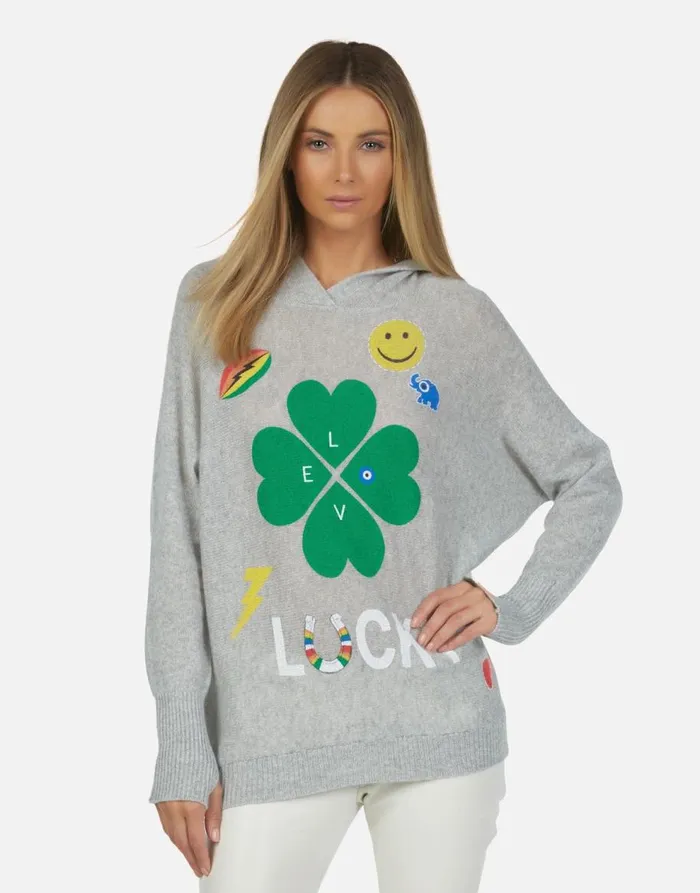 Women039s Namiko Lucky Clover Heather Grey Lauren Moshi Hoodies
