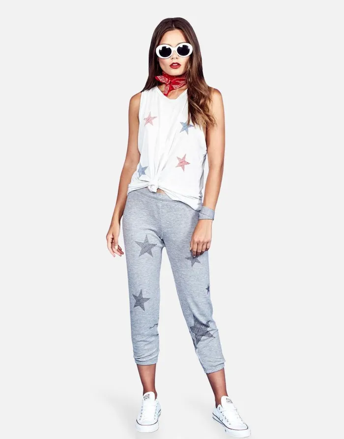 Women039s Peyton Mini Stripe Stars Lunar Grey Lauren Moshi Tanks