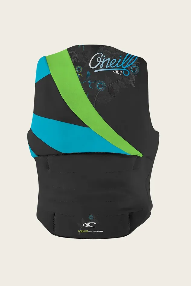 WOMEN039S SIREN USCG VEST Blkdaygloturq Women O039NEILL Women039S Wetsuits