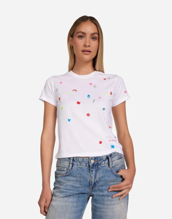 Women039s Ursula Charm Elements White Lauren Moshi Short Sleeve