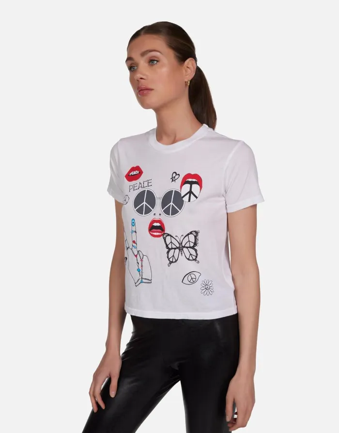 Women039s Ursula Peace Elements White Lauren Moshi Short Sleeve
