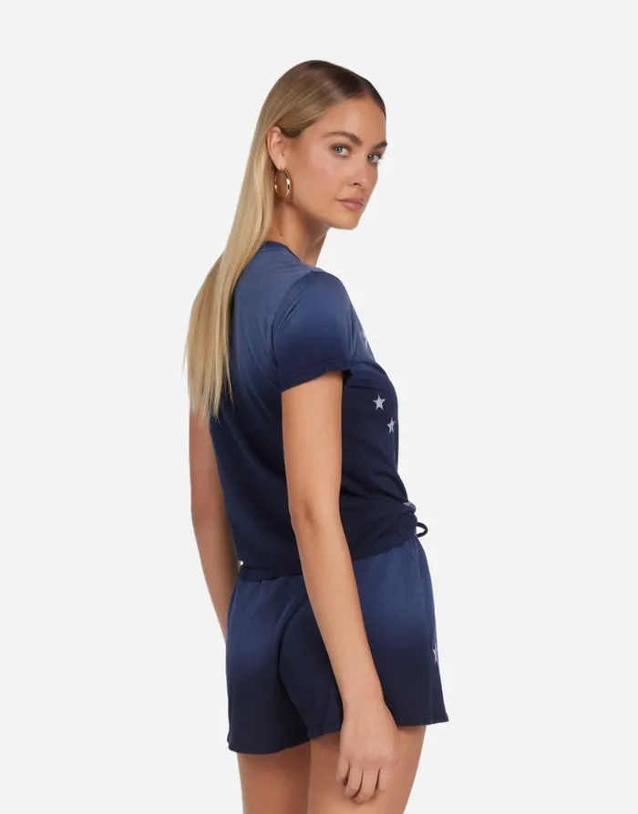 Women039s Ursula Vintage Stars Navy Ombre Lauren Moshi Short Sleeve