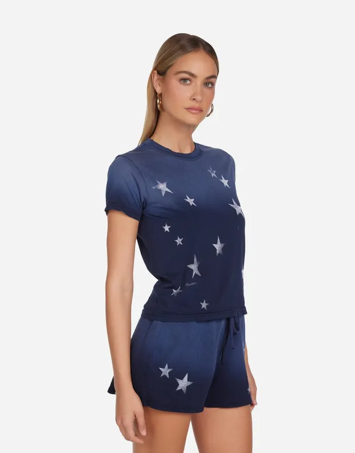 Women039s Ursula Vintage Stars Navy Ombre Lauren Moshi Short Sleeve