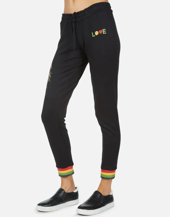 Women039s Valencia Rasta Lion Black Lauren Moshi Long Sweatpants