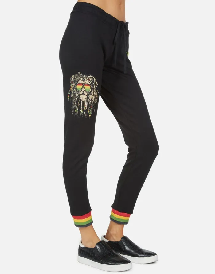 Women039s Valencia Rasta Lion Black Lauren Moshi Long Sweatpants