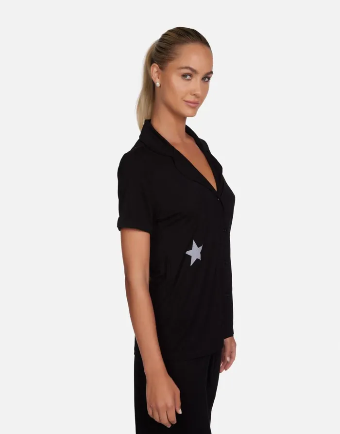 Women039s Waverly Rocker Teddy Black Lauren Moshi Short Sleeve