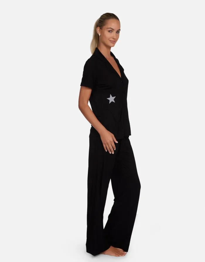 Women039s Waverly Rocker Teddy Black Lauren Moshi Short Sleeve